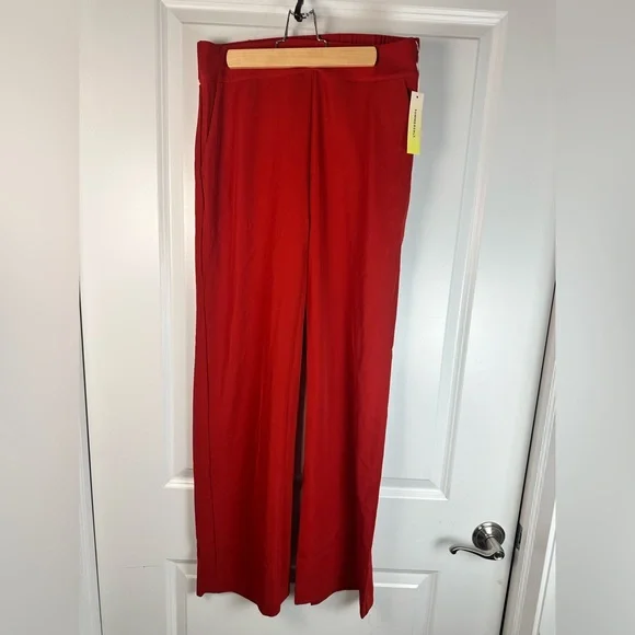 💌 SUMMERSALT Warm Red/Lava Wide‑Leg Pants – Size 8 - Picture 4 of 11